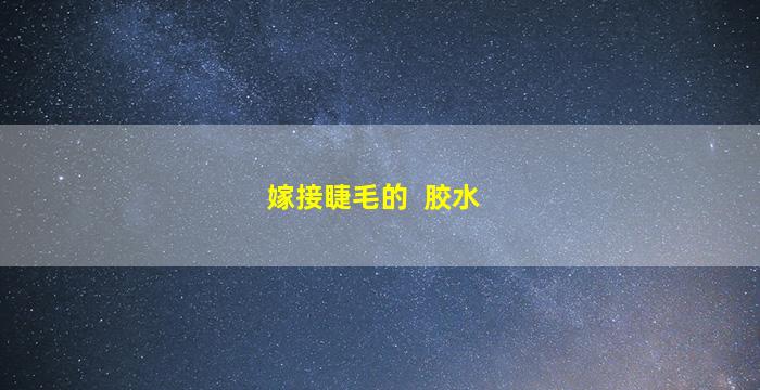 嫁接睫毛的  胶水